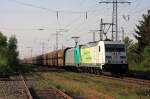 Die CO2 / Audi 185 389-4 auf dem Weg durch Lintorf am 18.04.2011