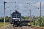185 565-9 von MRCE mit einem Hectorrailgterzug am 4.8.11 bei Jagel