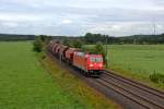 Am 9.8.11 befhrt 185 243-3 mit einem Gterzug Richtung Sden die Hamburger Gterumgehenug bei Ramelsloh