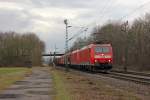 185 031-2 und 185 029-6 mit einem Gterzug Richtung Troisdorf am 10.04.13 bei Menden