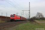 185 003-1 mit einem Gterzug Richtung Kln am 17.04.13 bei Porz-Wahn