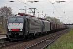 ES 64 F4-992 & ES 64 F4-982 in TXL Diensten mit Stahlzug in Bonn Beuel am 15.04.2012, Gru an den Tf !