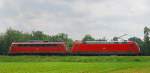 Lokzug, bestehend aus der 101 122-0 + 115 346-9. Aufgenommen am 22.06.13, bei Mindelaltheim.