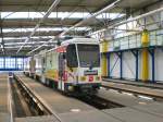 T6A mit Beiwagen im Depot Weissensee, Besichtigung w�hrend einer Themenfahrt 2007