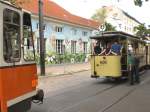 Endstation Johannisthal, 2. Beiwagen  808 als Linie 83E, dahinter KT4D . Berlin 9. August 2009