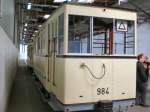 Beiwagen 984, Depot Wei�ensee w�hrend einer Themenfahrt mit Rundgnag, Sommer 2007