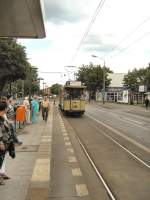 Tw 10 vor dem Start der Themenfahrt in Berlin-K�penick, Sommer 2007