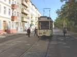 Tw 3802 (mit Beiwagen) an der Endstelle Lichtenberg, Bahnhof - 26.9.2009