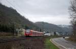 425 038-6 mit dem RE 10816 von Koblenz nach Mnchengladbach am 17.03.2013 bei Erpel(Rhein).