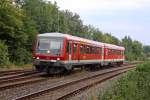 Der 928 510 als RB 47 richtung Wuppertal Hbf in Remscheid Lttringhausen am 12,07,11