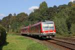 Der 628 509 als RB 47 Richtung Solingen in Wuppertal Rauenthal am 28,09,11