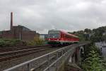 628 511 als RB 47 nach Remscheid-Gldenwerth am 6.10.12 in Wuppertal-Rauental