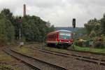 628 539 als RB 47 nach Remscheid-Gldenwerth am 6.10.12 in Wuppertal-Rauental