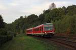 628 507 als RB 47 nach Remscheid-Gldenwerth am 6.10.12 in Wuppertal-Rauental