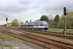 VT 736 der NEB als RB26 Berlin Lichtenberg-Küstrin am 27.04.13 in Strausberg