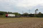 E 37 518 mit einem Gterzug Richtung Norden am 8.10.12 in Ratingen Tiefenbroich