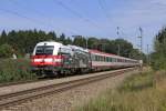 Die 1216 020  175 Jahre Eisenbahn für Österreich  in Großkarolinenfeld am 02,08,12
