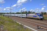 Am 7.8.11 durchfhrt 5 370 006 mit dem EC 45 Berlin-Warschau den Bahnhof Erkner
