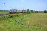 241.006 alias Carlisan mit einem Gterzug Richtung Buchholz am 25.7.12 in Ramelsloh