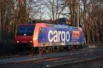 Die SBB Cargo 482 029-6 bei der Durchfahrt in Ratingen Lintorf am 08.02.2011