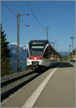  Zentralbahn  130 010-2  Spatz  als Regionalzug nach Meiringen beim Halt in Niederreied.
5. Juni 2013