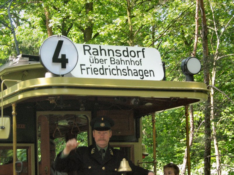 Tw 10, Zielschild Rahnsdorf (Foto: Rahnsdorf 10.5.2009)