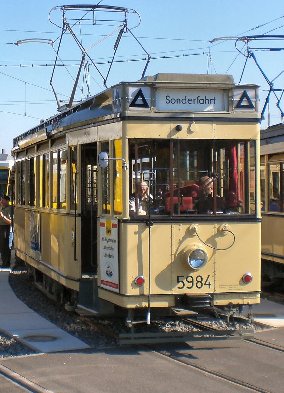 Tw 5984 in der Schleife falkenberg, Themenfahrt Sommer2007