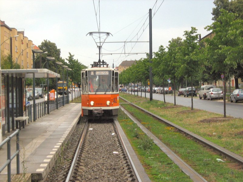 Ursprungs-Tatra Tw 482 bei einer Sonderfahrt in Berlin, 2007